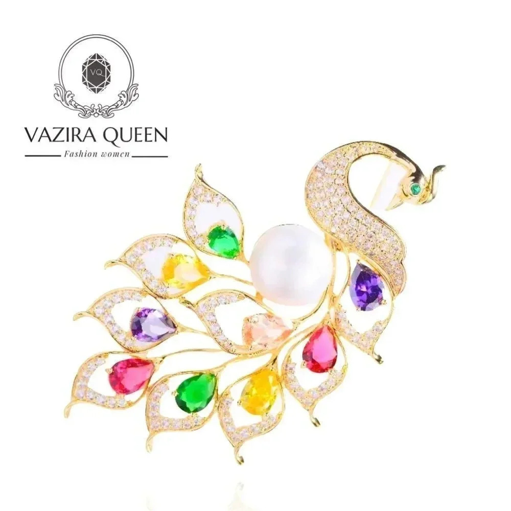 VQ Peacock Brooch